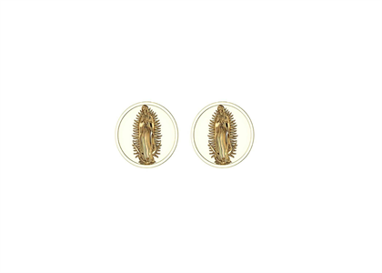 Gold Plated Mother Mary Earring